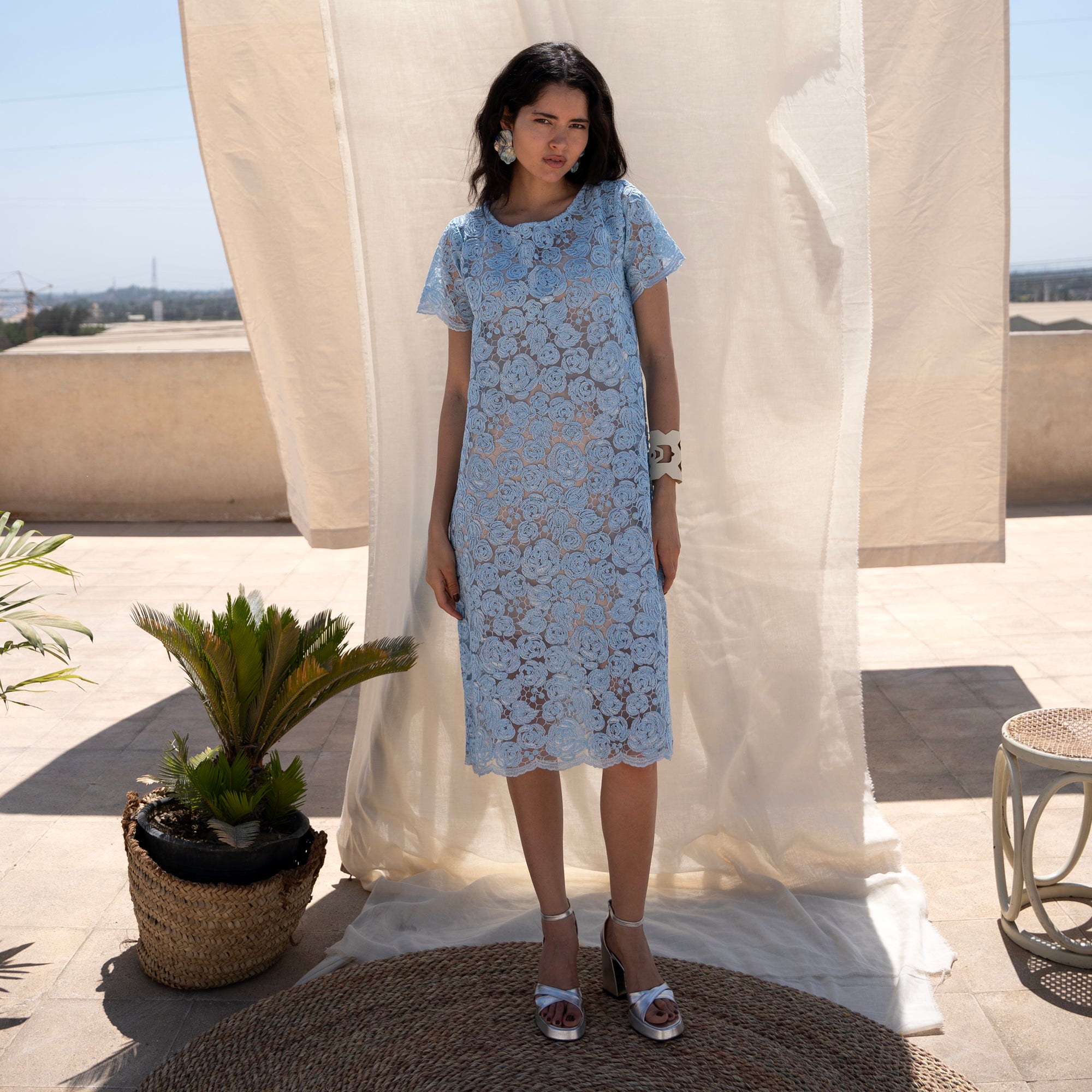 Elfie Dress, Sky Blue - LABOGA
