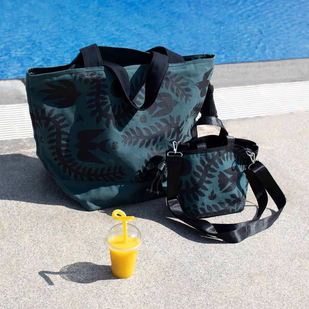 Mini Nomad, Black on Teal - LABOGA