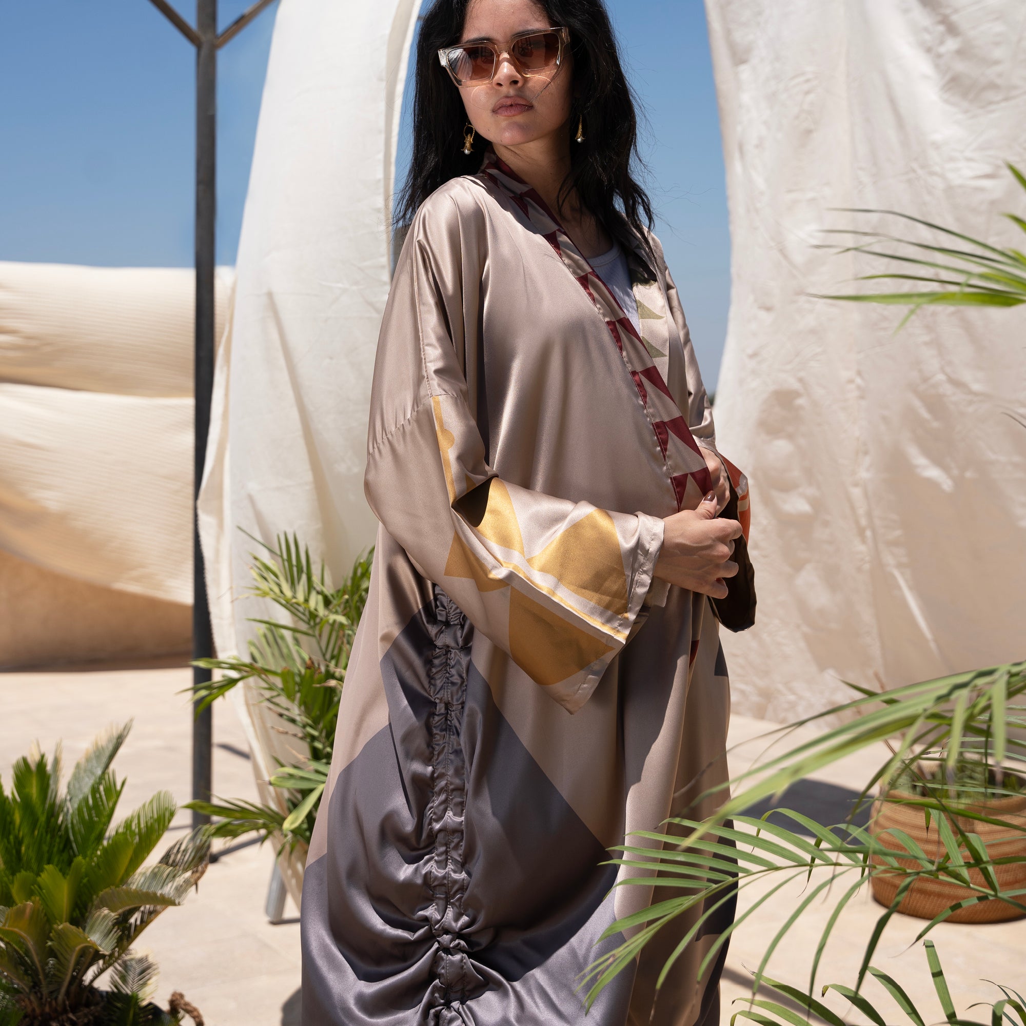 Peri Kimono, Multi on Beige - LABOGA