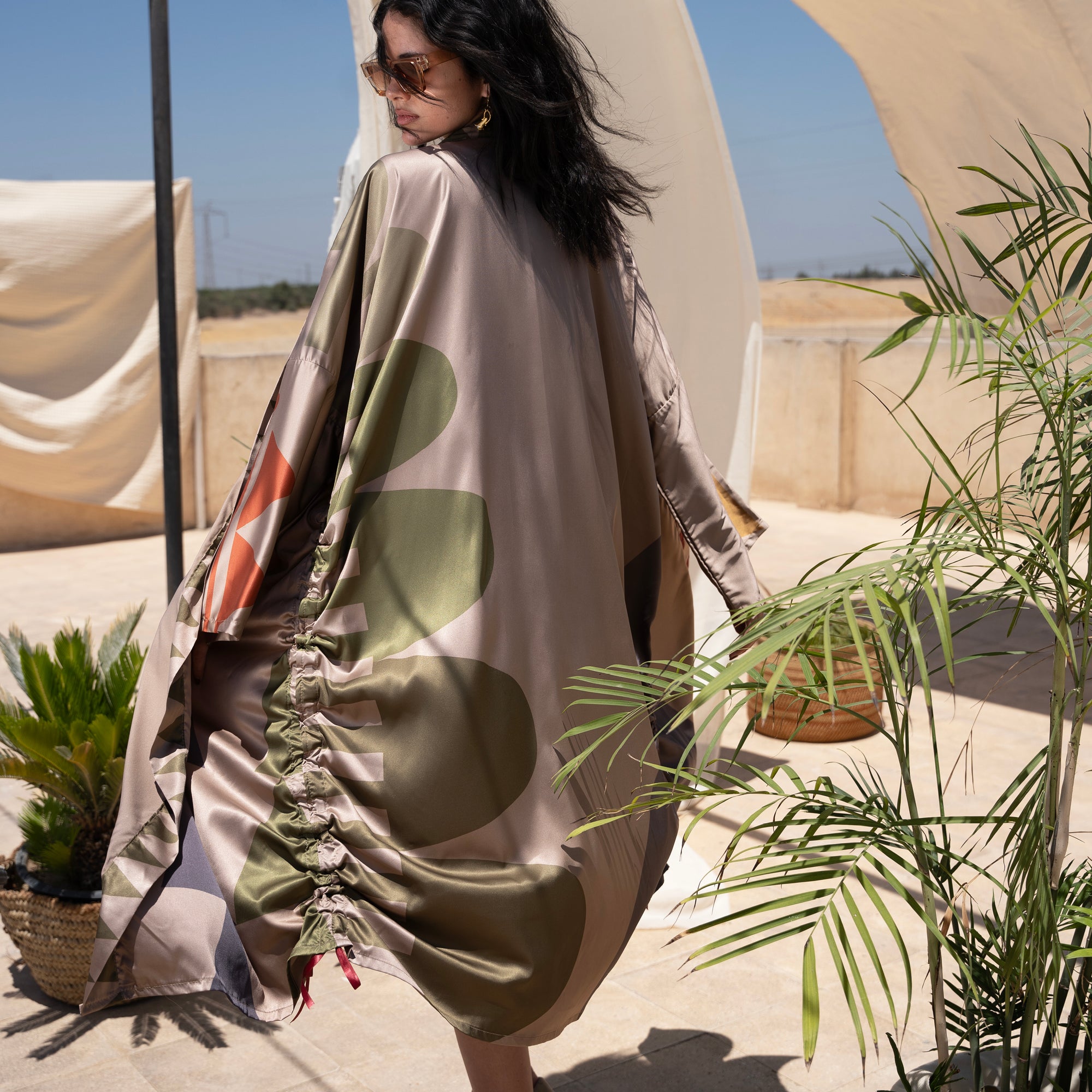 Peri Kimono, Multi on Beige - LABOGA