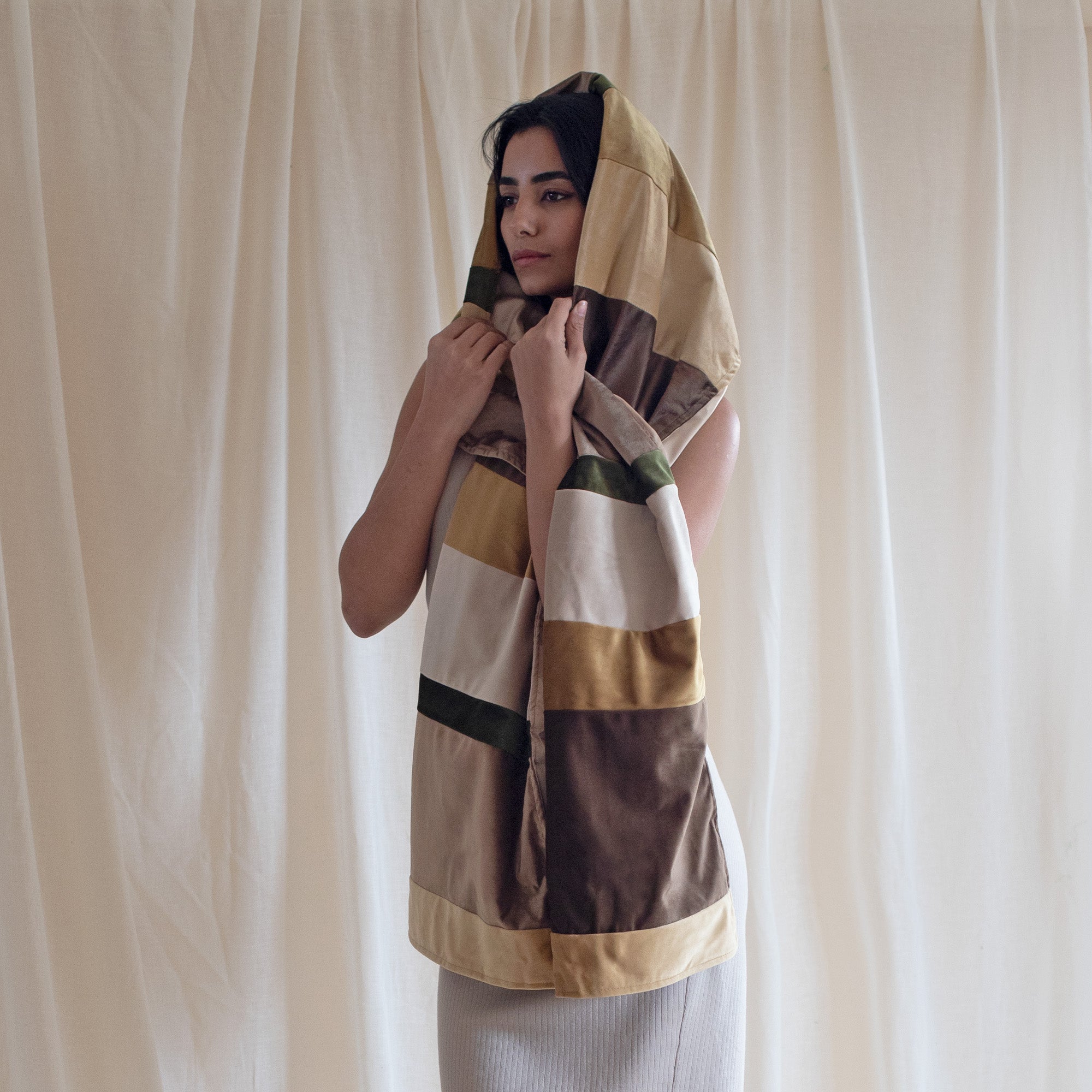 Velvet Scarf, Shades of Gold