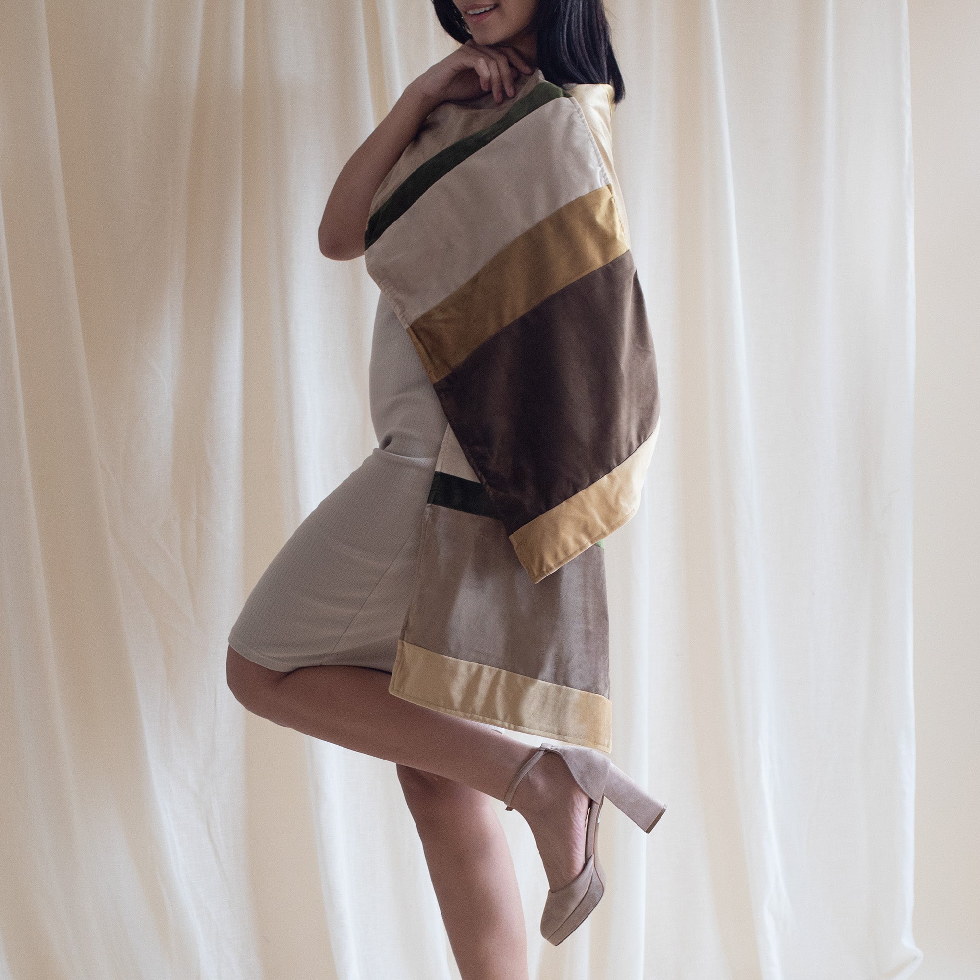 Velvet Scarf, Shades of Gold