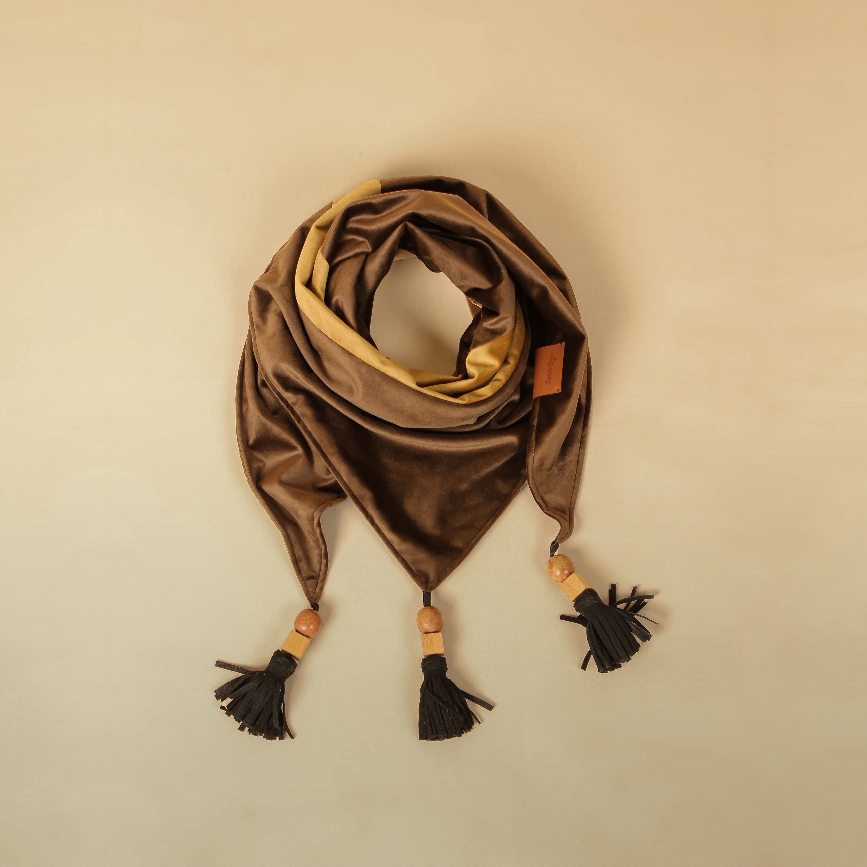 Velvet Shawl, Olive Gold - LABOGA