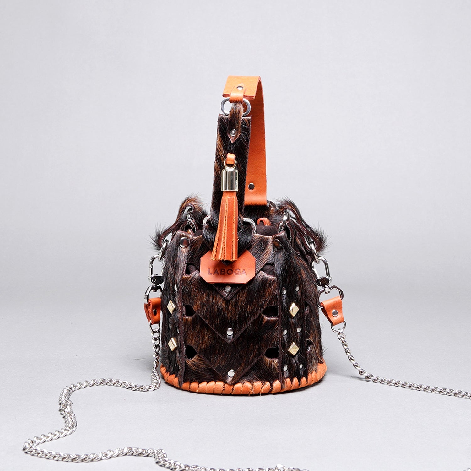 Vertebrae Mini, Special Brown on Orange