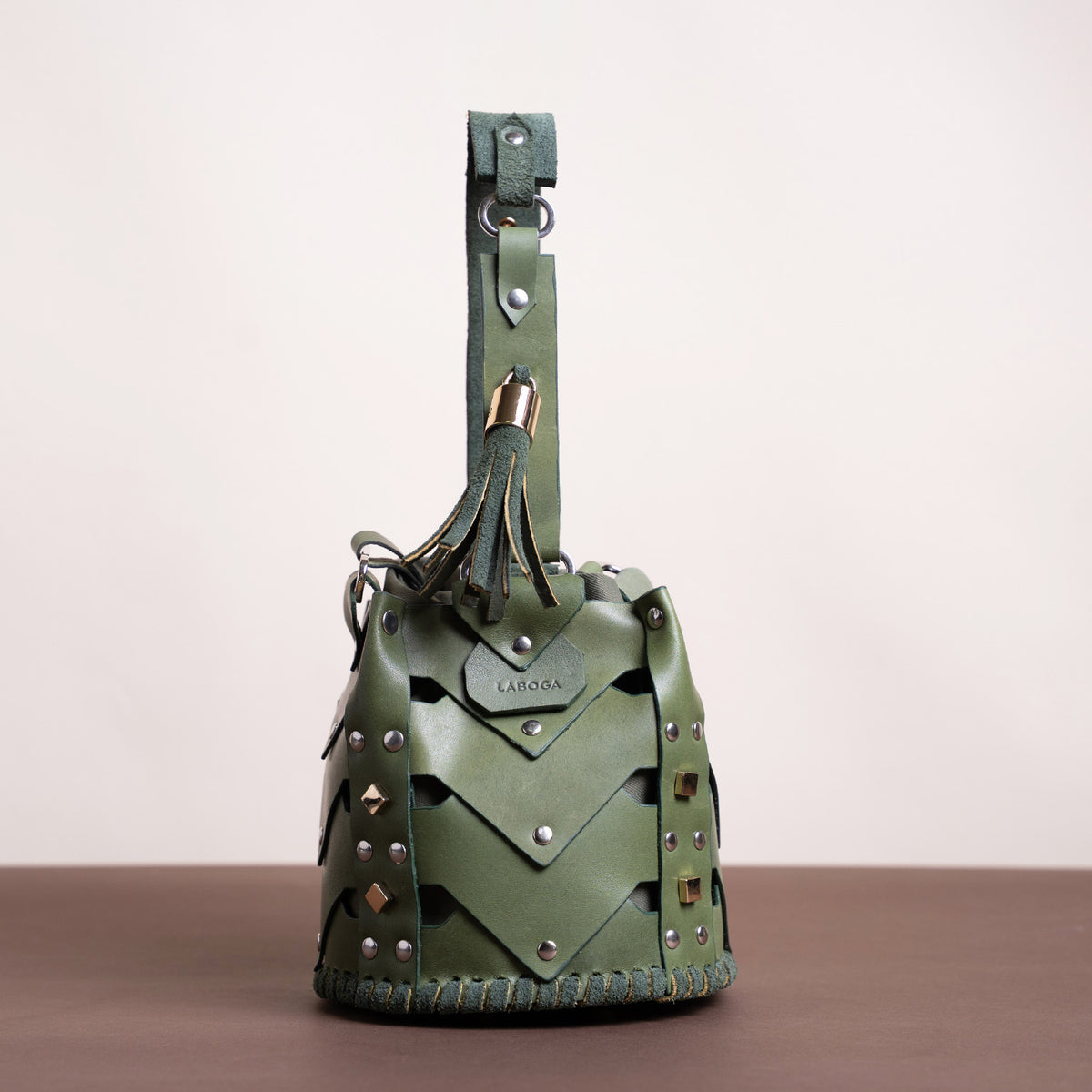 Vertebrae Mini, Green on Green