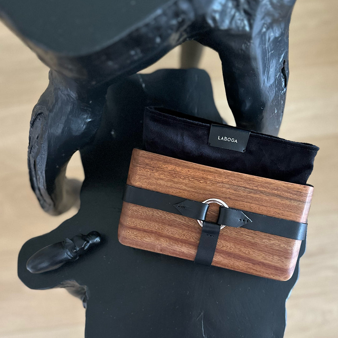 Yousra Wood Box - Black - LABOGA