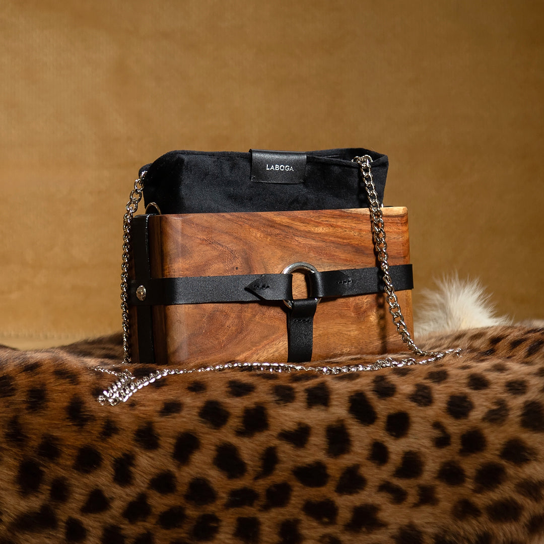 Yousra Wood Box - Black - LABOGA