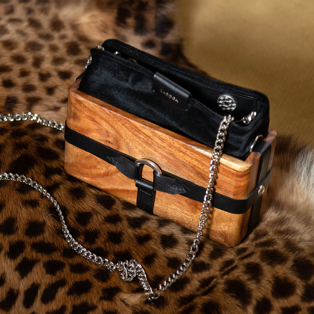 Yousra Wood Box - Black - LABOGA
